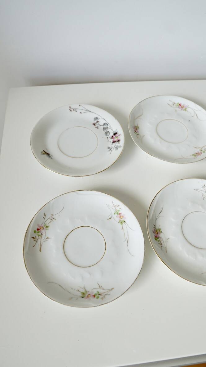 Set of 6 Limoges porcelain cups Barny Rigoni & Langle - 19th century