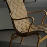 Pair of Swedish armchairs from the mid-century by Bruno Mathsson, model "Eva", 1960s.