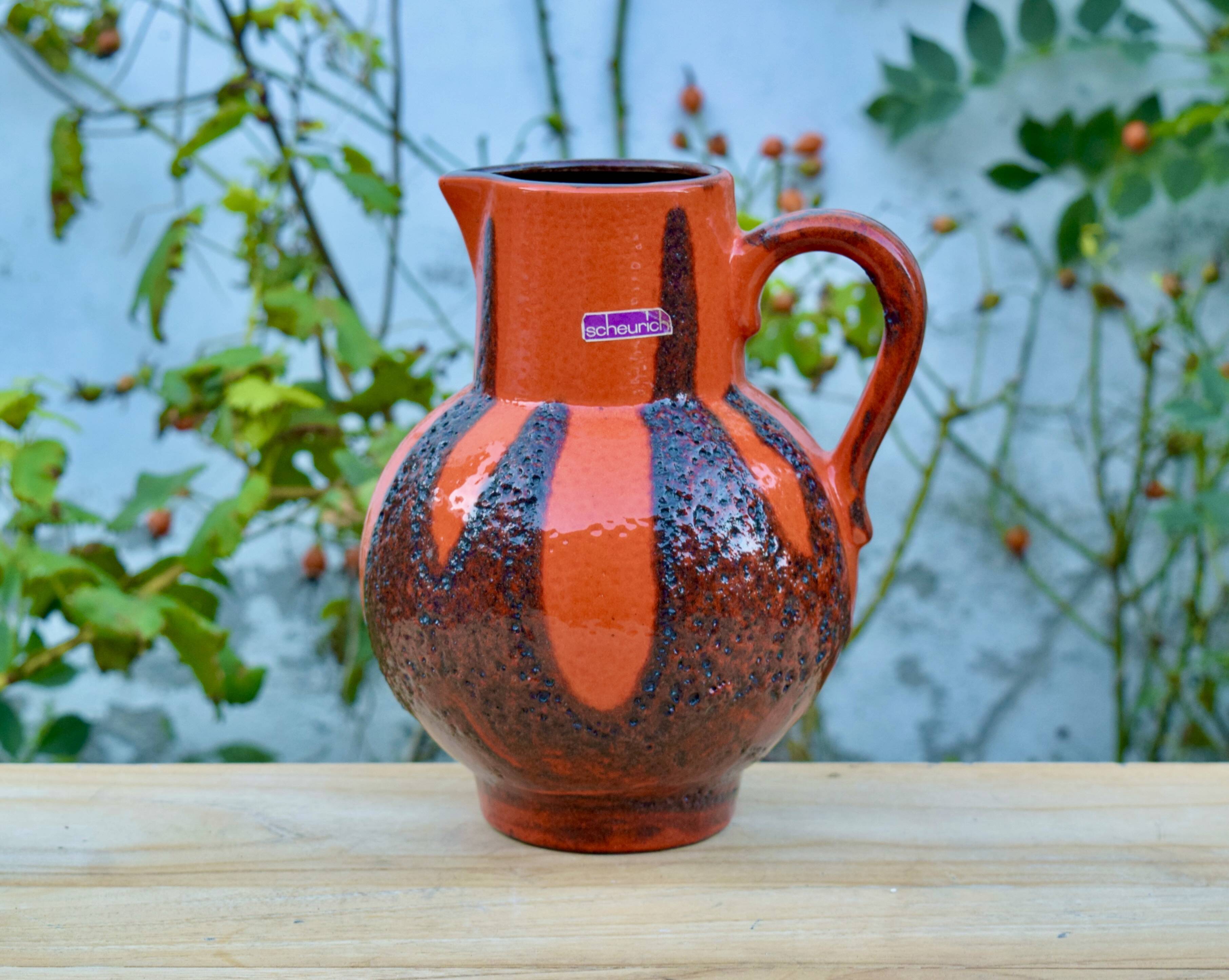 Vase ou pichet vintage Scheurich Keramik - Fat Lava - Made in West-Germany