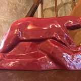 Ours polaire rouge signé dax