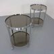 Mid-Century Glass & Metal Serving Bar Carts, 1960s, Set of 2