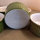 Set of 5 green ramekins Emile Henry