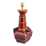 Vintage brown ceramic lamp base