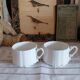Antique white art nouveau porcelain cups
