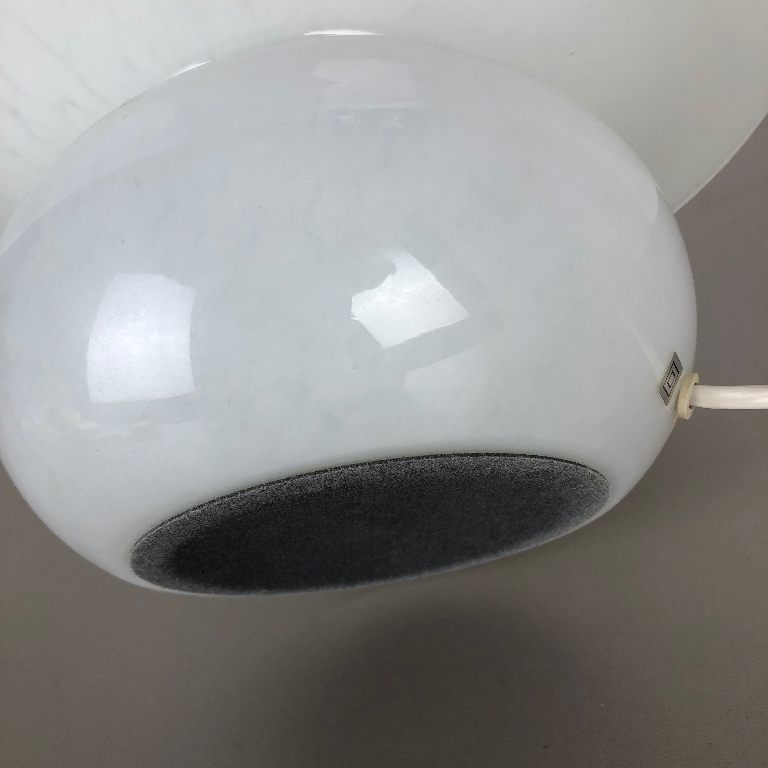 "Mushroom" glass table desktop light made by Glashütte Limburg Germany 1970s No2