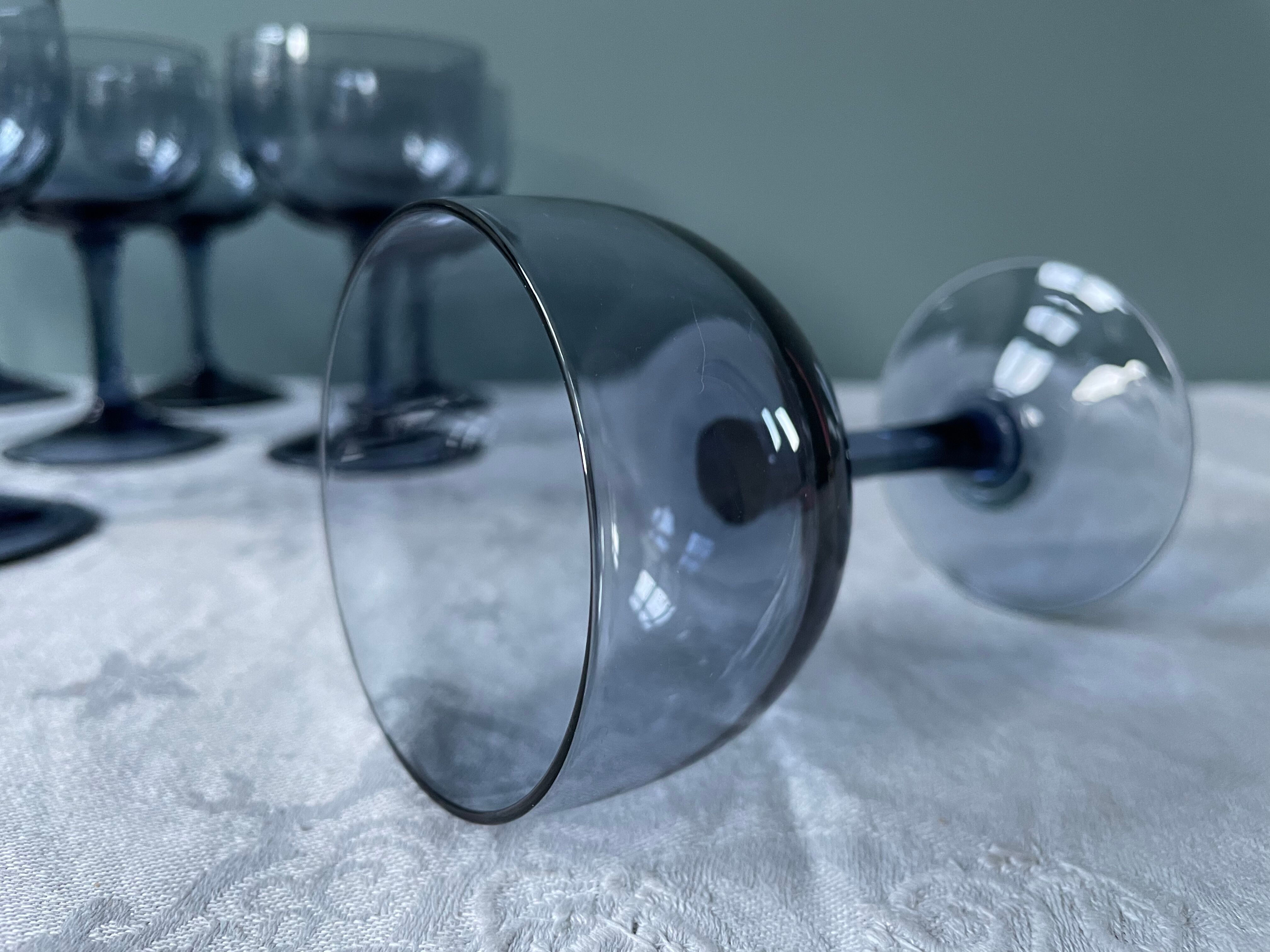 Series of 11 stemmed glasses, 1950