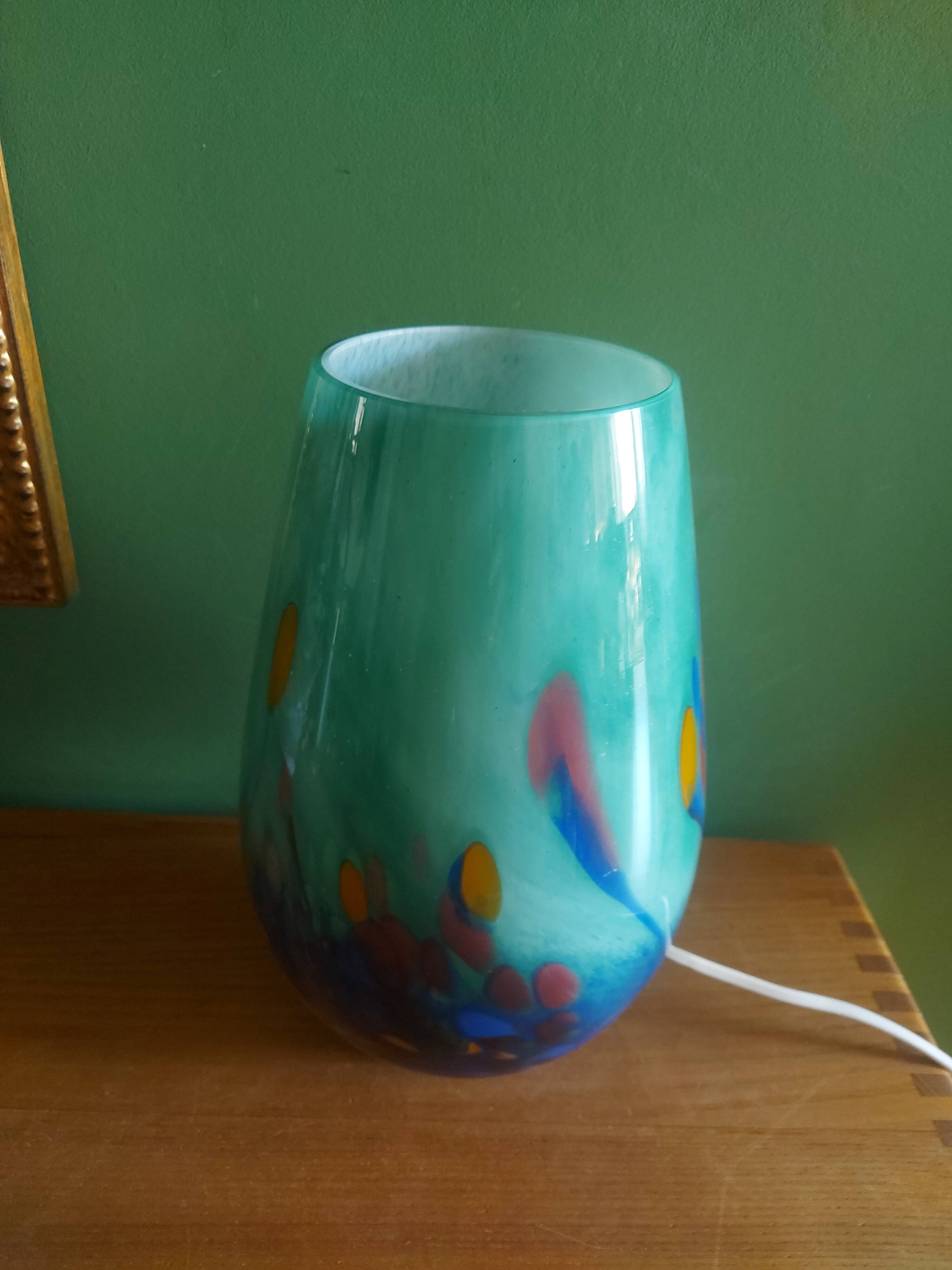 Blown glass lamp soisy, essonne