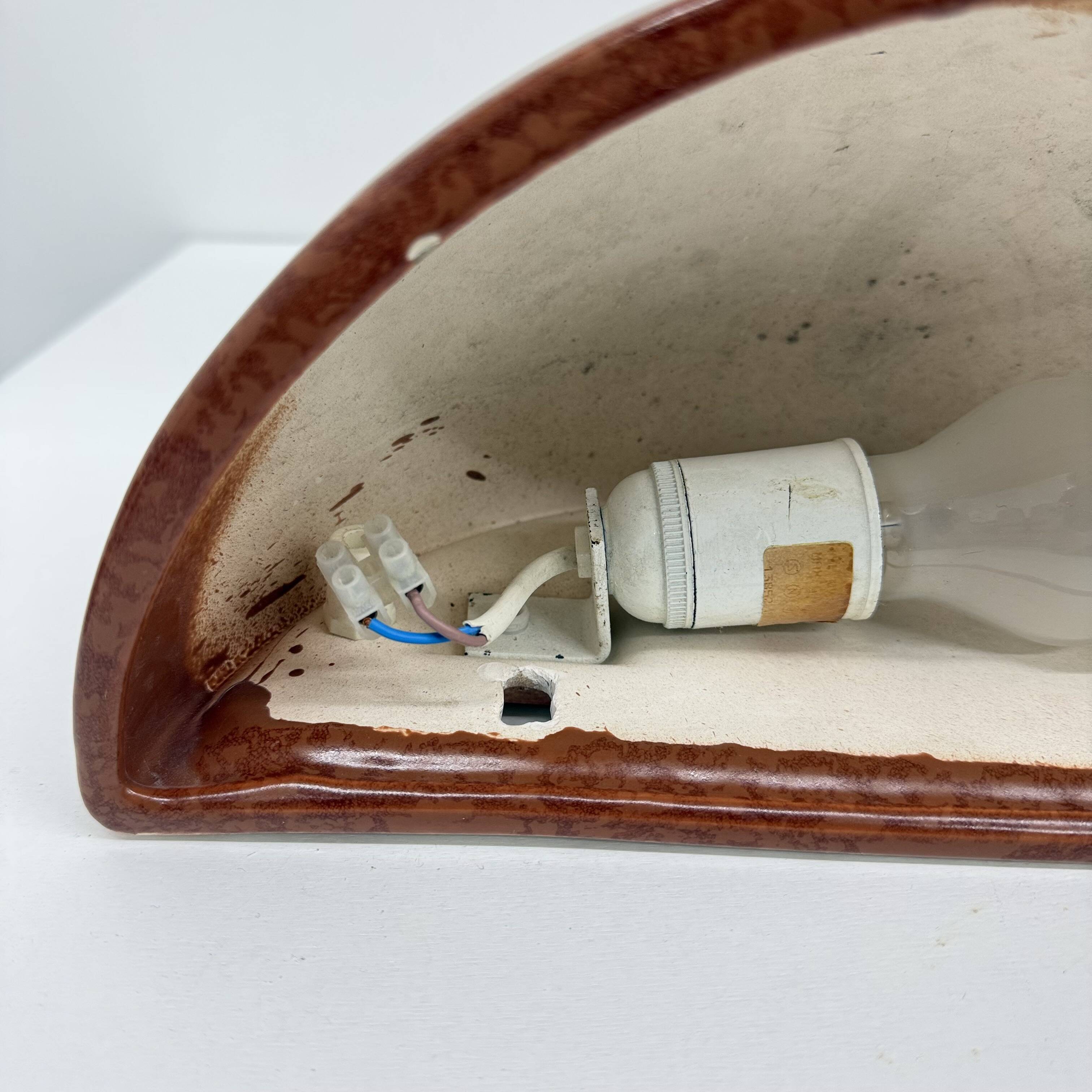 Mid-Century set of 4 ceramic wall lamp sconce , 1970s