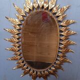 Sun mirror 75 cm gold metal period 1950