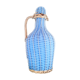 Bottle of wicker and scoubidou yarn from the 60s