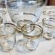 Carafe-glasses-Old liquor service, gold thread