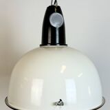 ndustrial Soviet White Enamel Pendant Lamp, 1960s