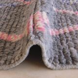 Grey runner rug - 410 x 78 cm