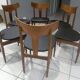 Suite of 6 scandinavian chairs teck Samcom Denmark 1960
