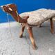 Footrest camel wood ottoman saddle camel oriental style