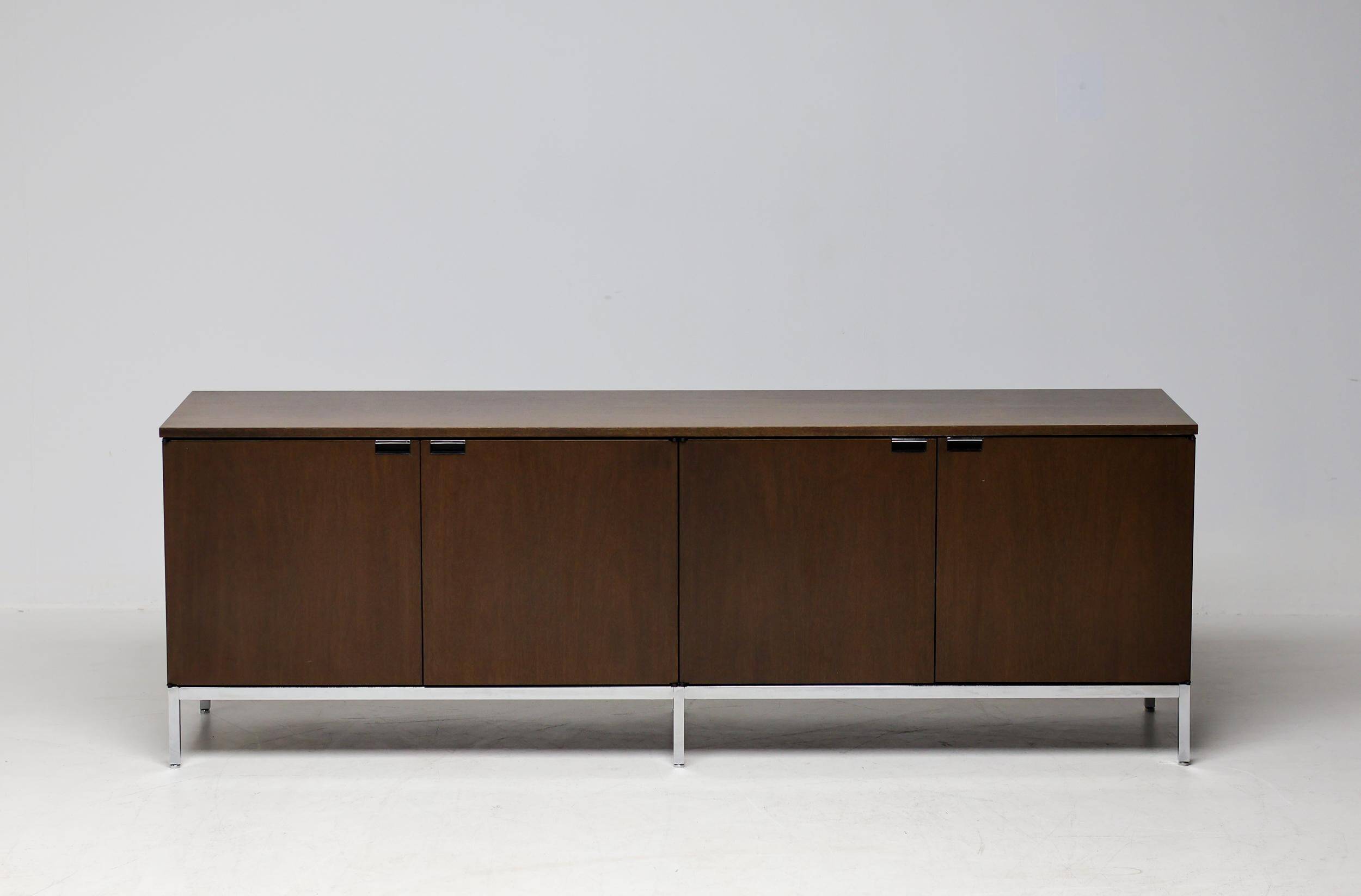 Sideboard in walnut by Florence Knoll Mid Century Modern Executive Boardroom Storage