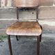 Set of 4 industrial chairs vintage school communities mullca 60s