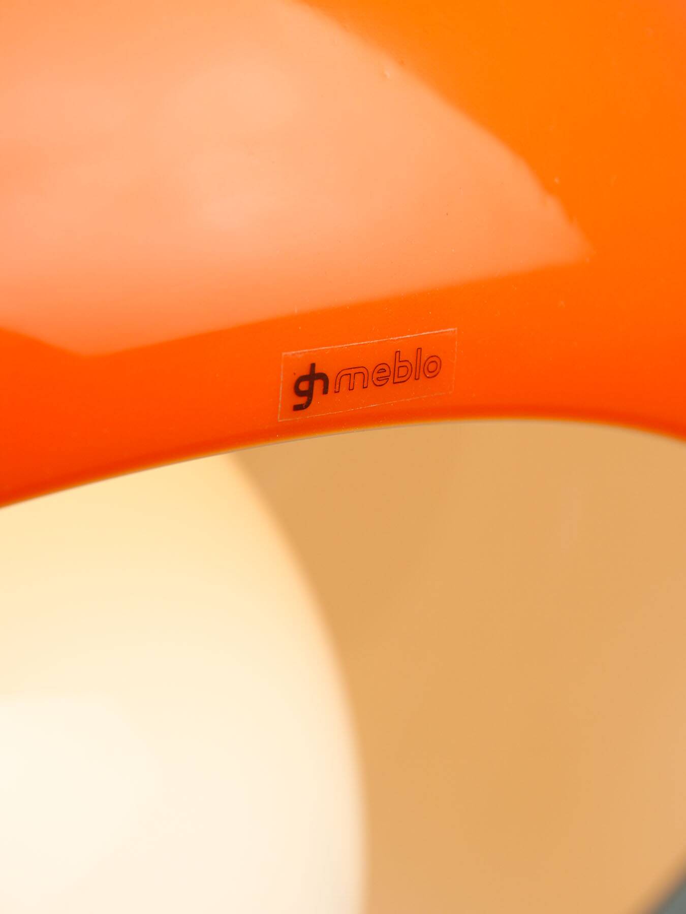 Large Space Age Model Best Pendant from Guzzini in Orange, 1970s