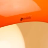 Large Space Age Model Best Pendant from Guzzini in Orange, 1970s