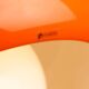 Large Space Age Model Best Pendant from Guzzini in Orange, 1970s