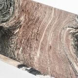 Vintage veined marble coffee table. Fully restored. Italy, 1910s.