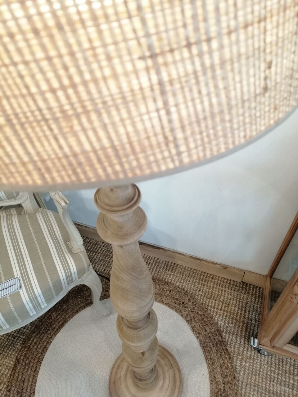 Vintage wooden floor lamp
