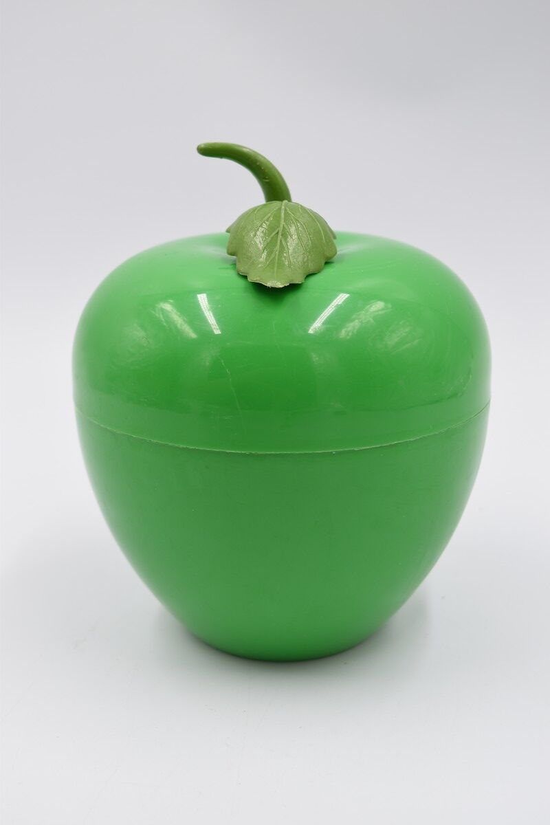 Vintage ice bucket in the shape of a green apple