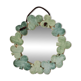 Ceramic mirror with clovers