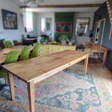 Solid oak farmhouse table 220 X 80 cm