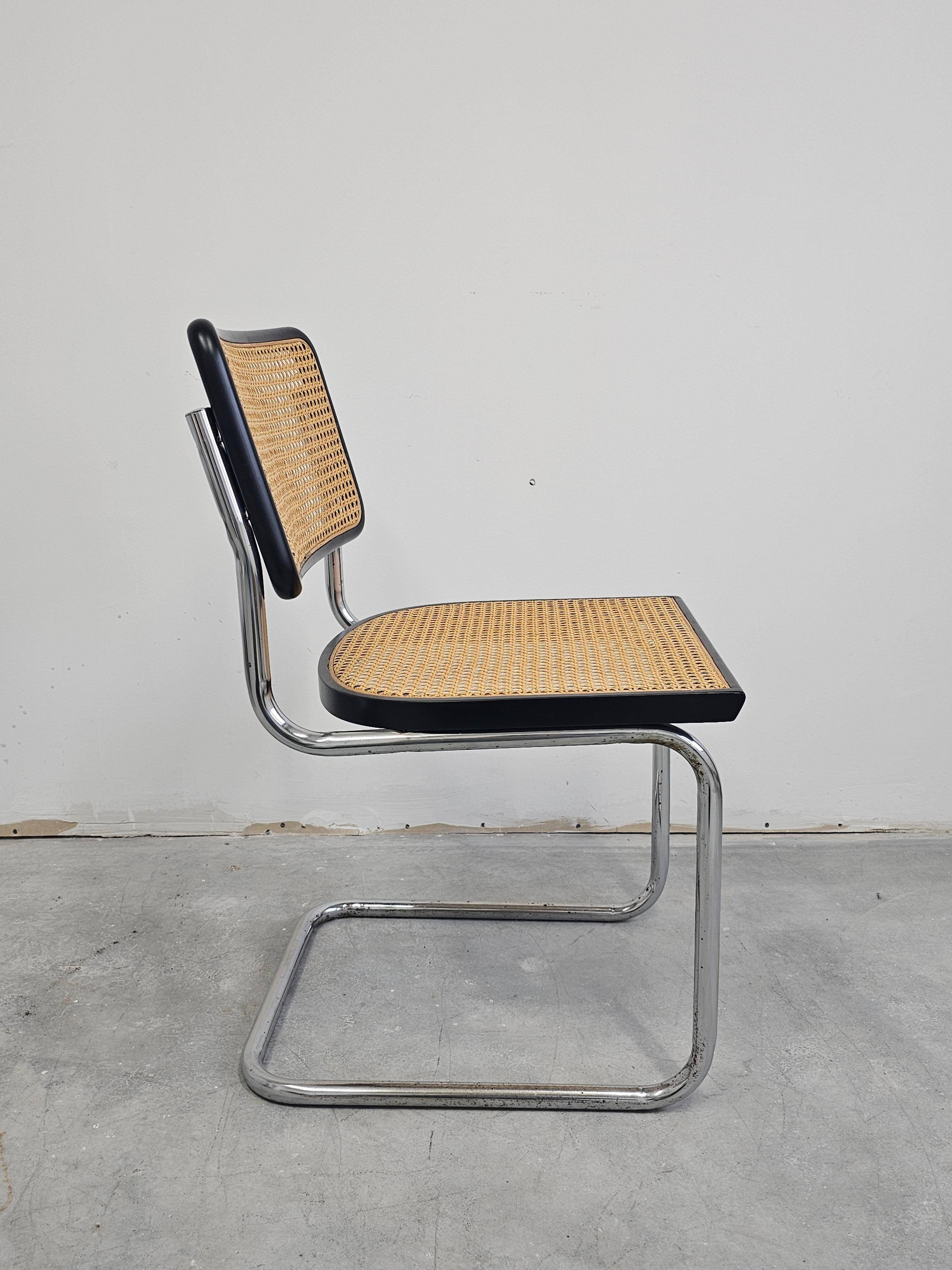 Set of 4 Cesca chairs by Marcel Breuer attributed to Gavina, 1960s