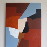 Stretched canvas painting "Fragments of Balance" signed Bodasca