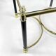 Hollywood Regency Side Table, Brass and Glass, 1970s, Maison Jansen Style