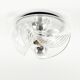 Mid-Century Space Age Glass Wave Ceiling Light - Koch & Lowy for P&P, 1970s