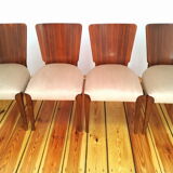 Set of four chairs H-214 proj.J.Halabala, the 50s Czechoslovakia