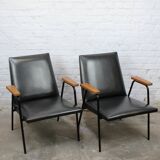 Pair of "Robert" armchairs by Pierre Guariche for Meurop 1960s