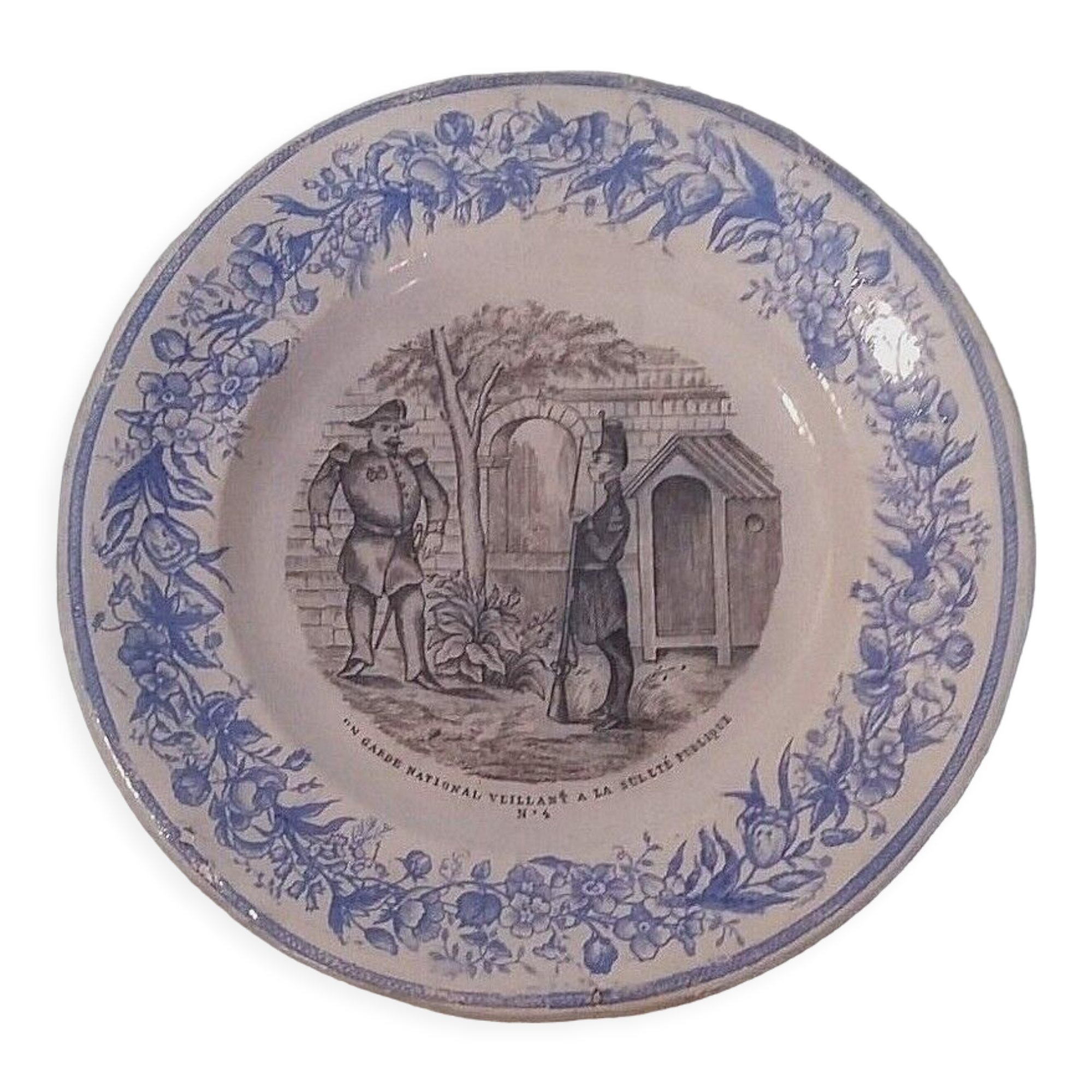 Talking plate themed Tierra del Fuego of Grigny late nineteenth century