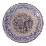 Talking plate themed Tierra del Fuego of Grigny late nineteenth century
