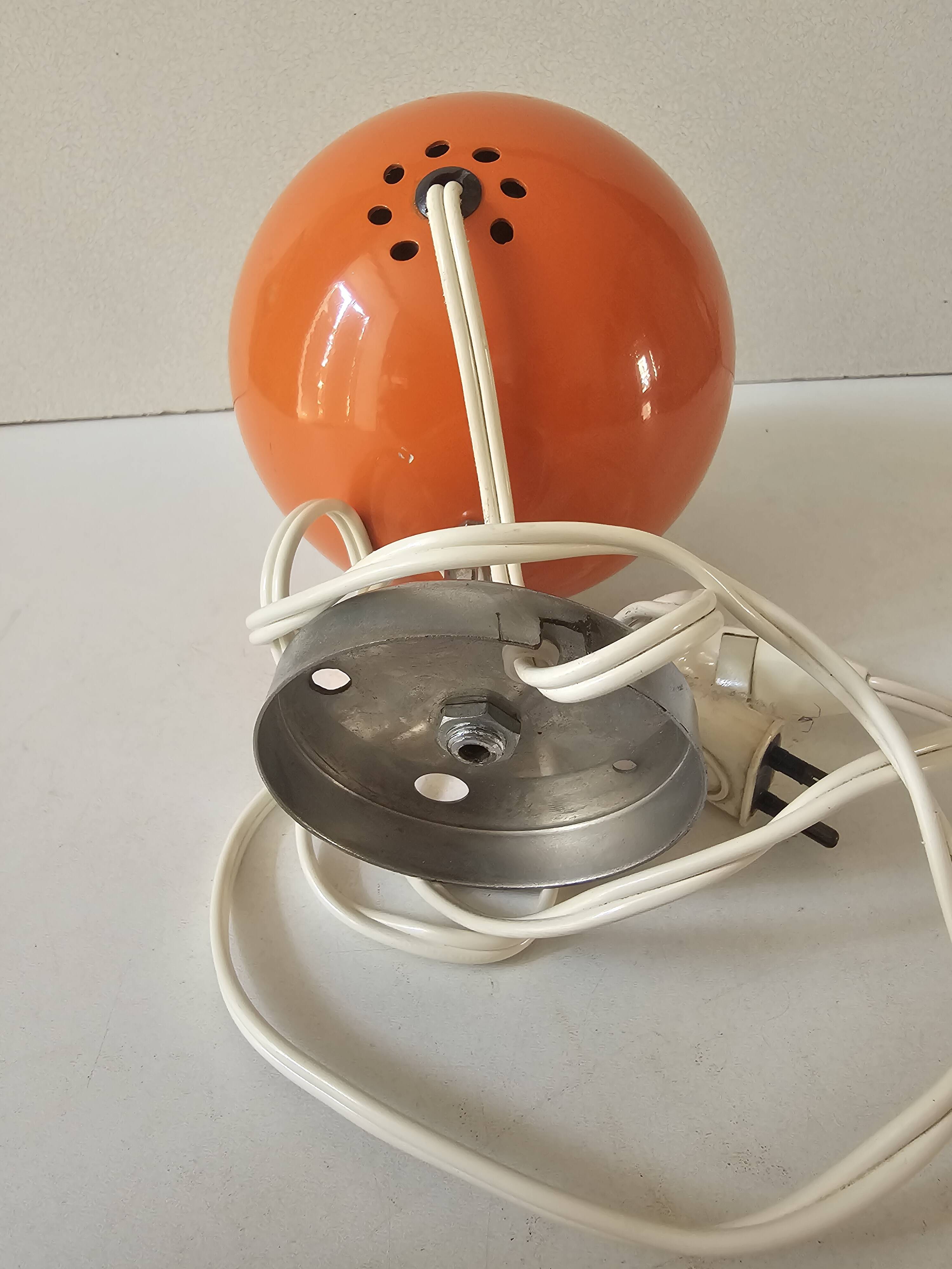 Orange Ball Lamp - Space Age - 1970s