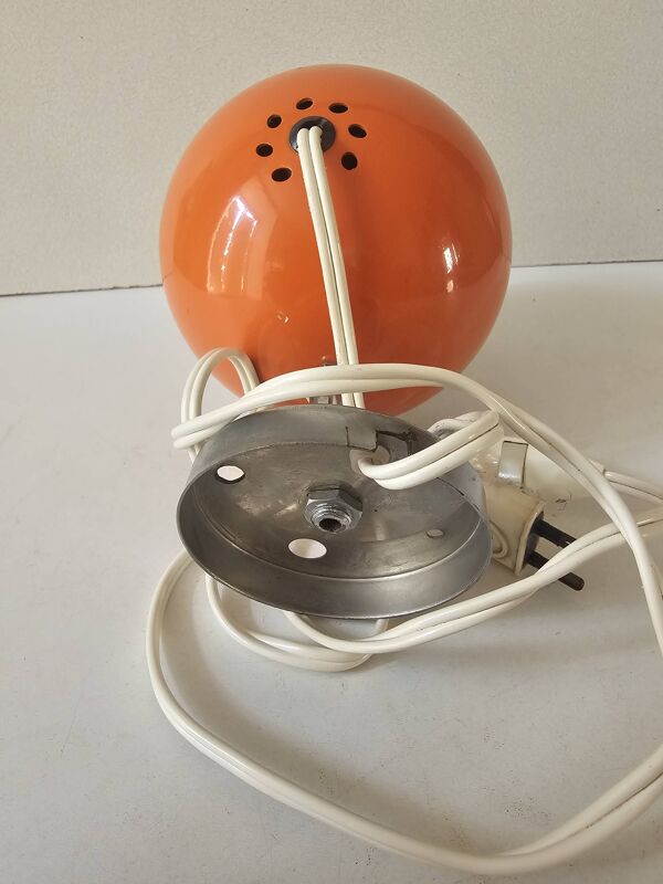 Lampe Boule Orange à poser - Space Age - Années 70's