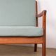 Danish 3-seater sofa in teak and new fabric, Senator model Ole Wanscher, France & Son.