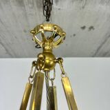 Viennese Secession Suspension in Brass attributed to Kolo Moser & Jutta Sika