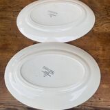 Set of 2 old Digoin Sarreguemines dishes, Ciboulette model