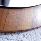 Round Scandinavian teak mirror - 58cm