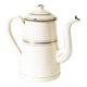 White and gold enamel French press