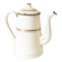 White and gold enamel French press