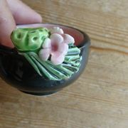 Vintage Keramos Sèvres salt cellars in their case