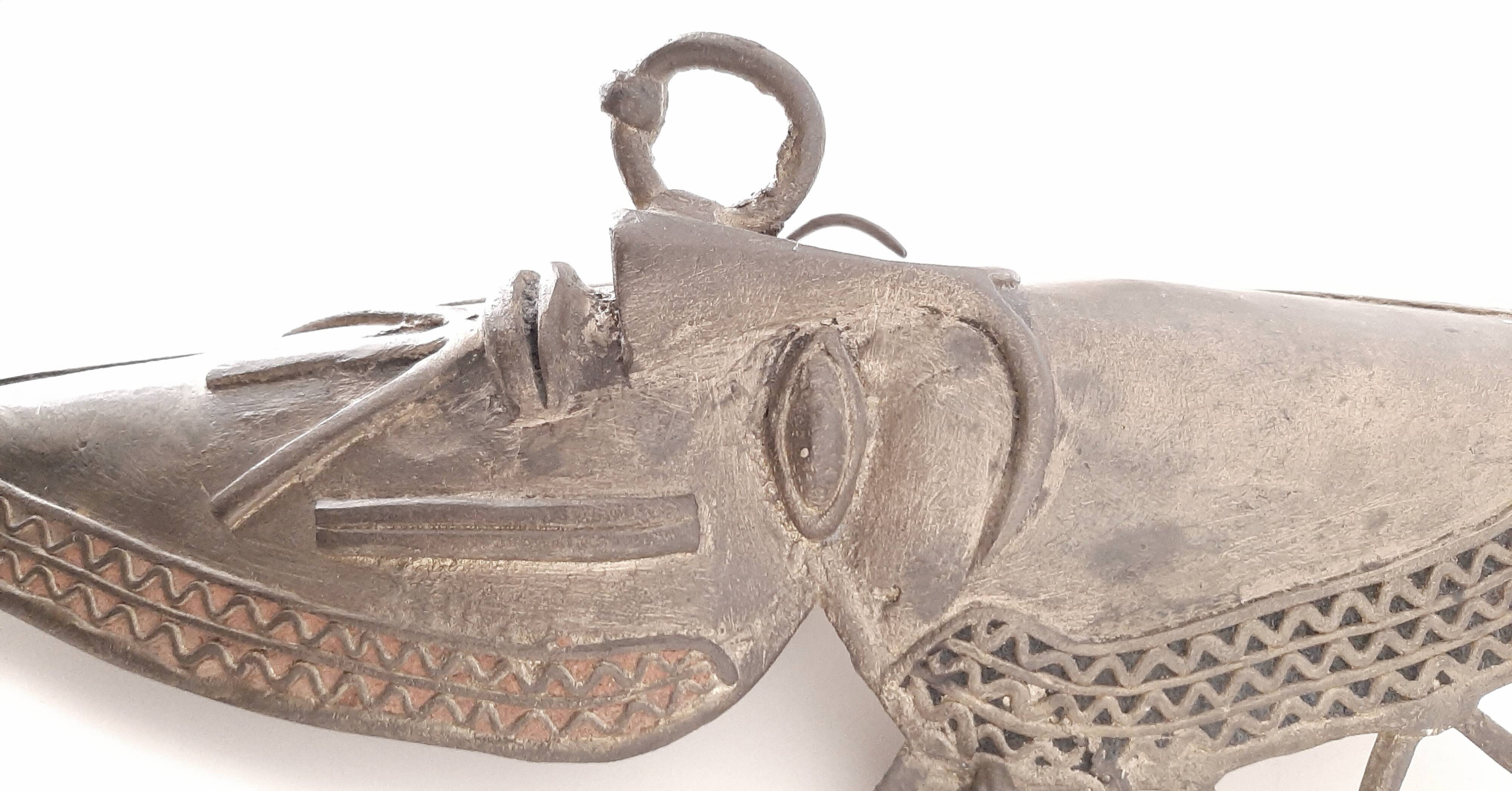 bronze mask, African art H33.5cm