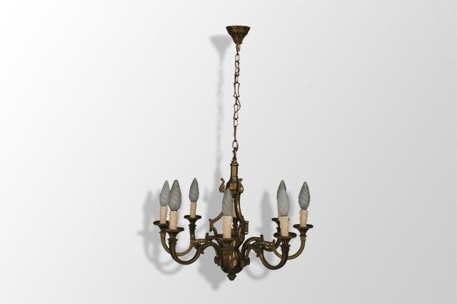 Chandelier bronze 8 branches