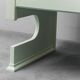 Buffet en legno inserti en pelle verde anni '60 vintage modernariato