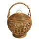 Large vintage woven rattan basket